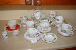 Selection of China Cups and Saucers Including Shel