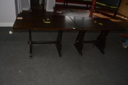 Pair of Refectory Style Bar Tables 70x110cm