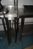 Stainless Steel Infill Unit with Upstand to Rear, and Undershelf 60x20cm