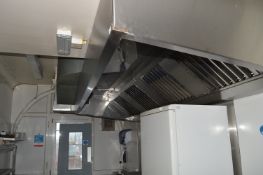 Stainless Steel Extraction Canopy to Include Fan Unit and Ducting 3.0x1.2m