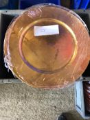 56 x Plastic Gold Plates 13inch /Collection Available on Thur 30th Sept/Fri 1st Oct 9am till 3pm
