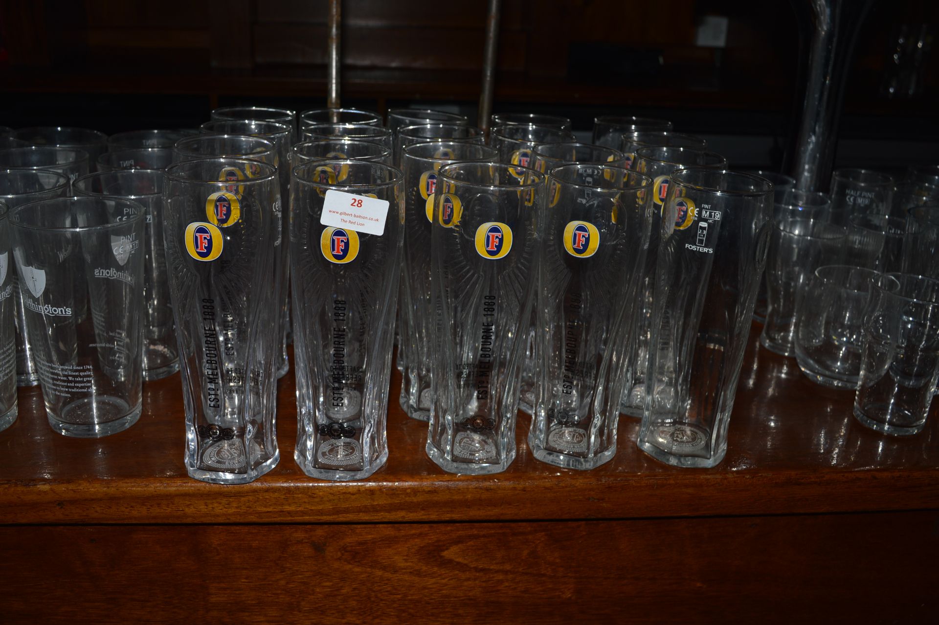 Twenty Fosters Pint Glasses