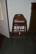 Dark Wood Child's Highchair