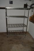 Section of Chrome Adjustable Shelving 120cm wide, 60cm deep, 170cm tall