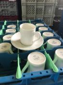 385 x Coffee can cups and 418 x saucer - Dudson - White china /Collection Available on Thur 30th