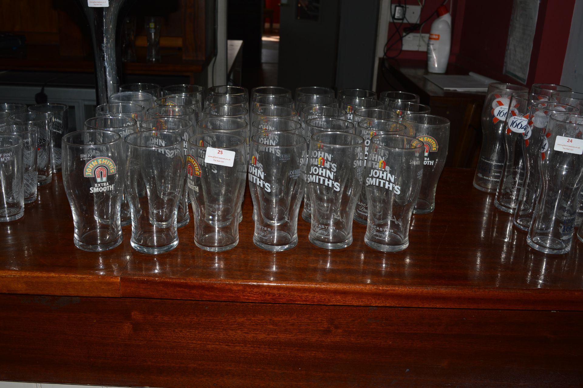 Thirty-Five Johns Smiths Pint Glasses