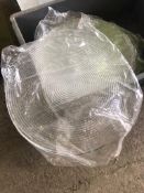 10 x 13inch approx round glass plates /Collection Available on Thur 30th Sept/Fri 1st Oct 9am till