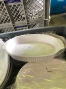 18 x Oval white china eared bowls 13inch /Collection Available on Thur 30th Sept/Fri 1st Oct 9am