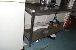 Stainless Steel Preparation table with Upstand to Rear and Undershelf