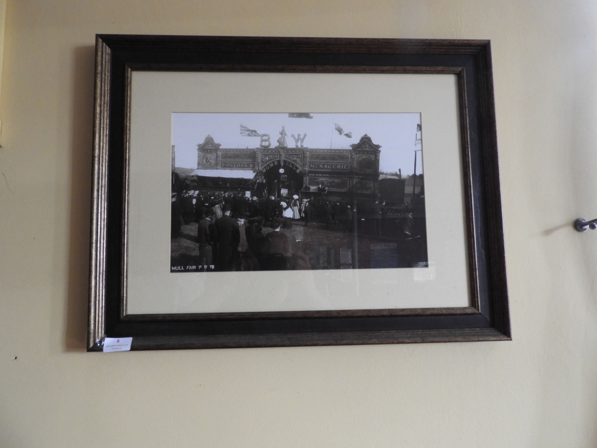Framed Black & White Photograph of Hull Fair