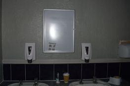 Two A2 Clip Framed and Two Soap Dispensers