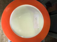 11 x Orange Rimmed 13inch China Plates /Collection Available on Thur 30th Sept/Fri 1st Oct 9am till