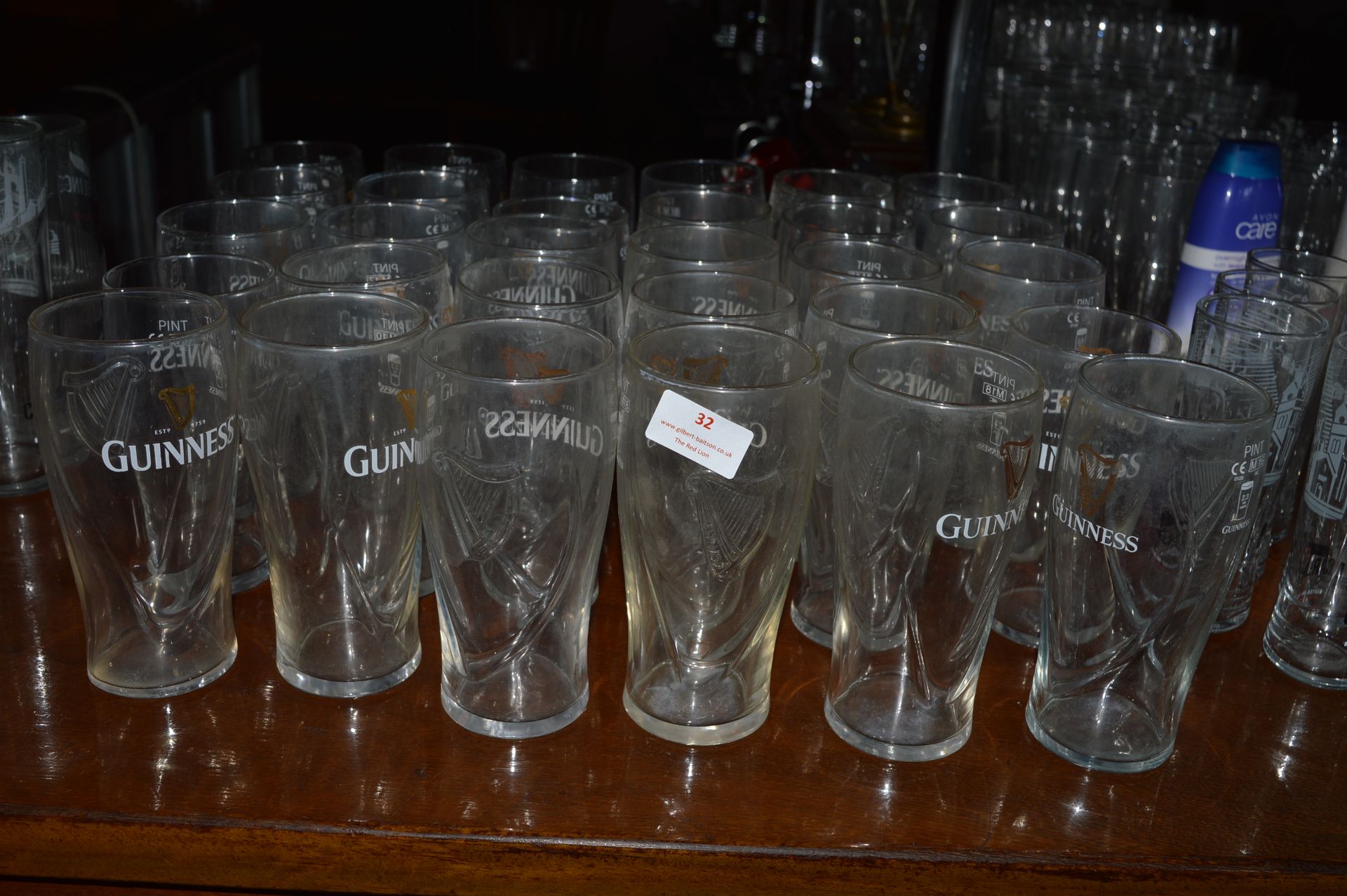 Thirty Guinness Pint Glasses