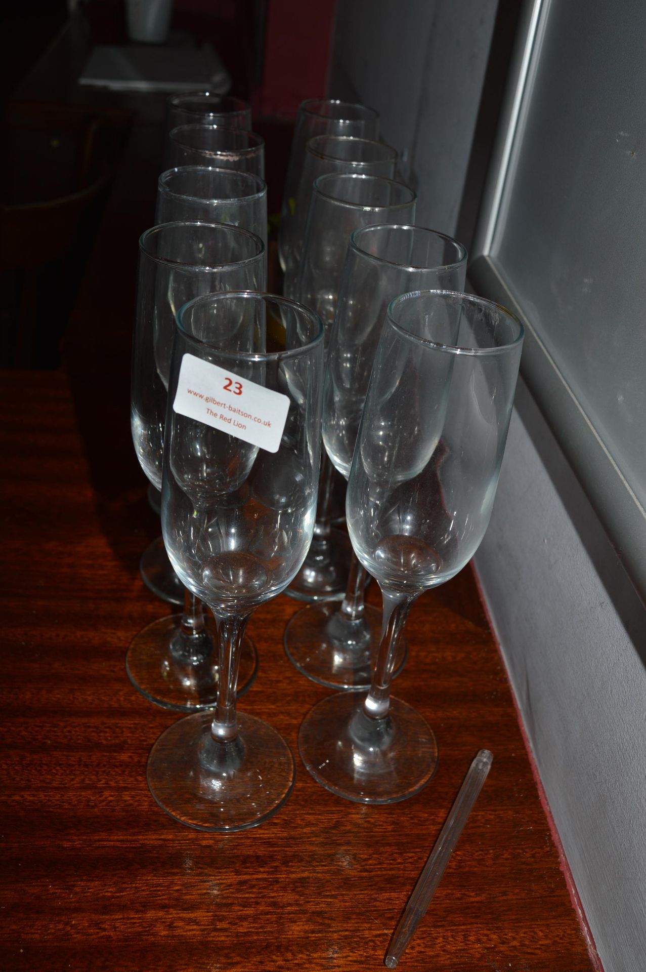 Ten Champagne Flutes