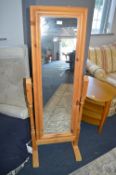 Pine Framed Cheval Mirror