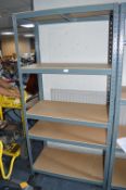 Five Shelf Metal Framed Shelving Unit