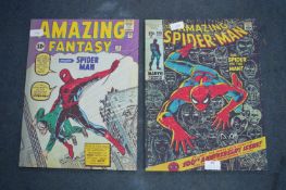 Two Marvel Comics Spiderman Canvas Prints