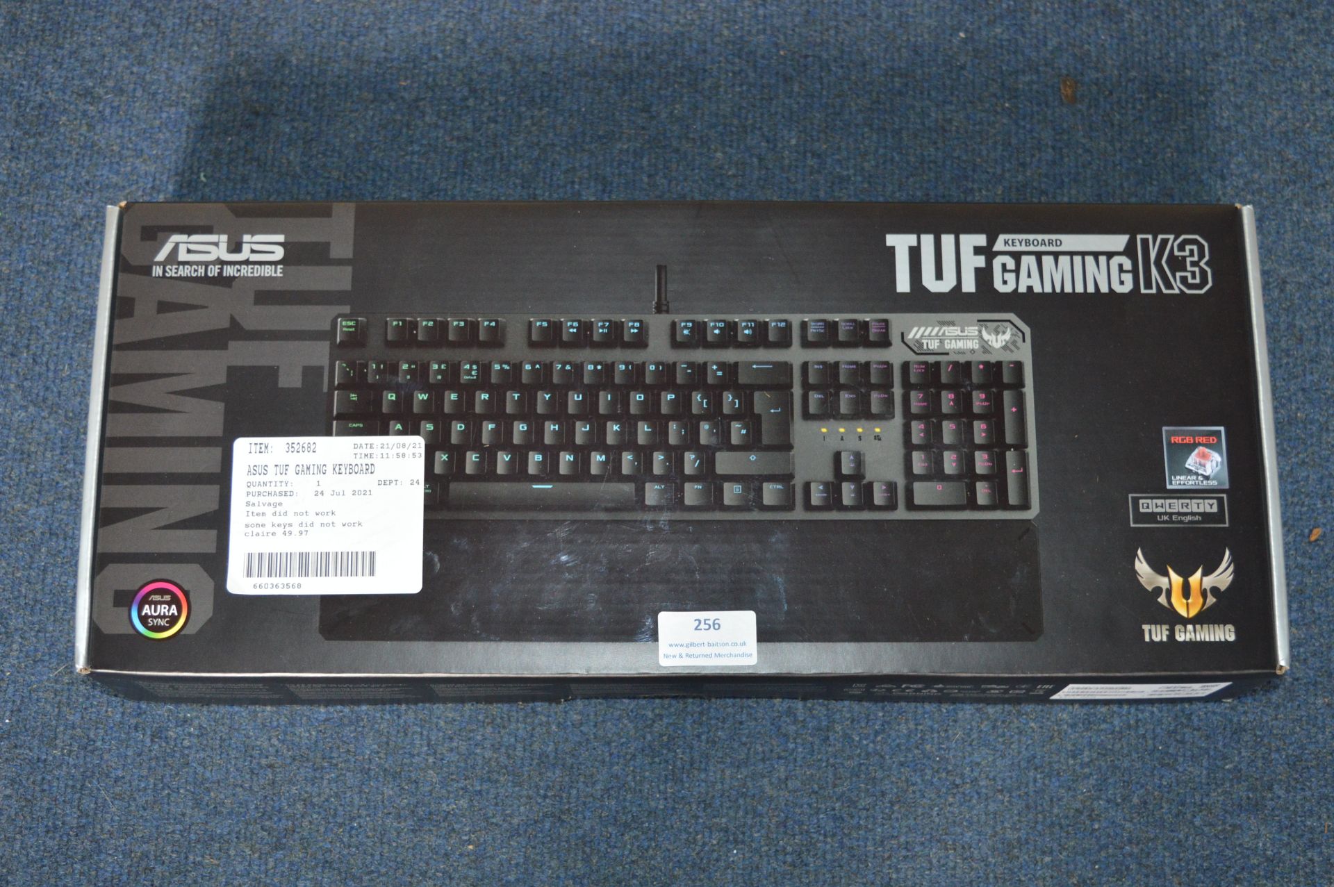 *Asus TUF K3 Gaming Keyboard