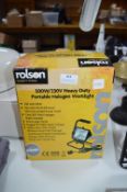 Rolson 500w Heavy Duty Portable Halogen Work Light