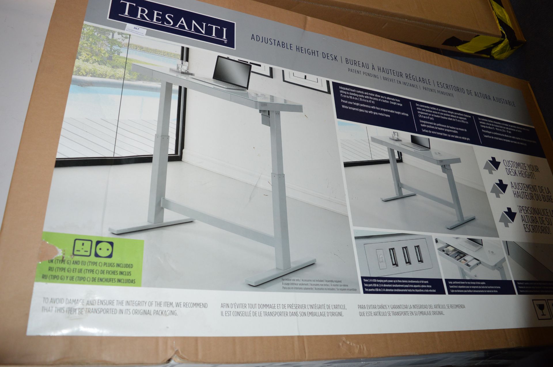 *Tresanti Adjustable Height Desk