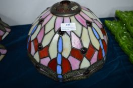 Tiffany Style Leaded Glass Lampshade with Dragonfly Design