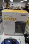 Von Haus Electric Log Effect Stove Heater - New & Unused