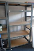 Five Shelf Metal Framed Shelving Unit