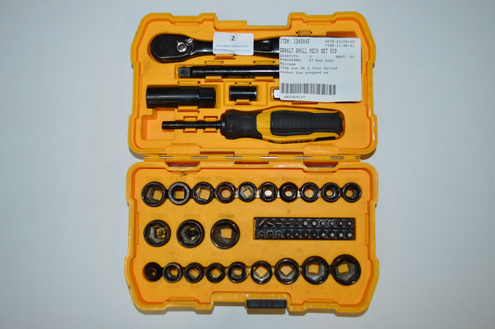 *Dewalt 50pc Socket Set