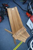 *Folding Slatted Wooden Garden Chair