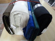 Five Rolls of Assorted Fabric ~160cm Width