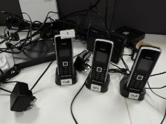 *Three Yealink Easy Voip IP Dect Phones W52P