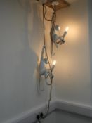 *Contemporary Style Lamp in the Form of Two Hanging Monkeys with Edison Bulbs