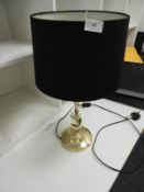 *Brass Lamp Base with Black Shade