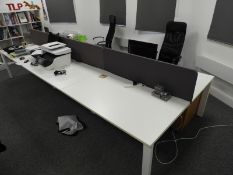 *Large Six Person Work Station with Privacy Screens 4.2x1.6m