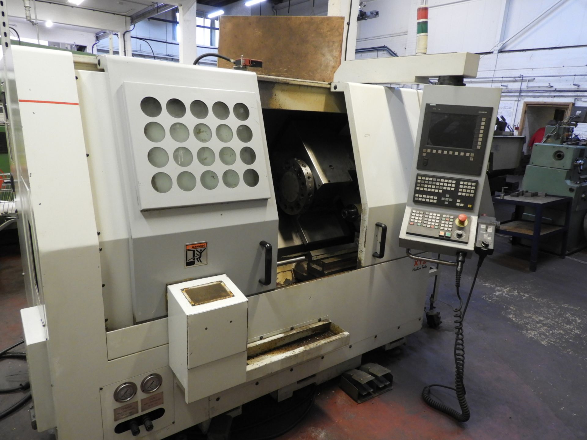 *XYZ Machine Tools Vulcan 150 CNC Lathe with Siemens Sinumerik Readout and Swarf Conveyor