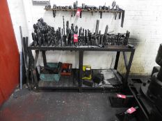 *Workbench Containing a Large Quantity of Morse Taper Drill Bits and Sleeves