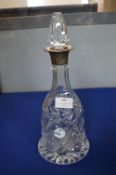 Cut Crystal Decanter with Silver Collar