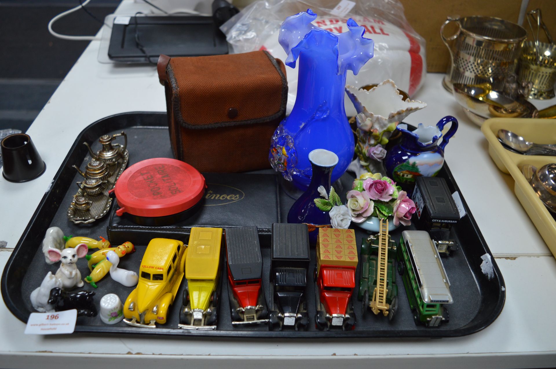Diecast Toy Cars, Glassware, Miniature Animals, et