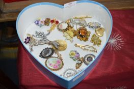 Vintage Costume Jewellery Brooches