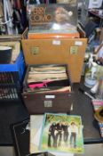 Two Cases of 12" LP Records and 7" Singles