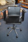 Black Leather Office Swivel Chair