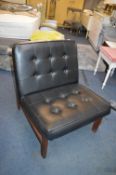 Retro Black Studded Easy Chair