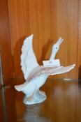 Lladro Figure of a Goose Taking Flight