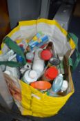 Bag of Household Cleaning Products