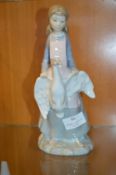 Nao Figurine - Girl with a Goose