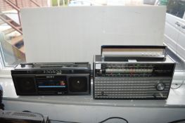 Grundig Vintage Transistor 865 Radio and Sony Port