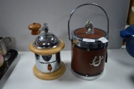 Vintage Ice Bucket and a Coffee Grinder
