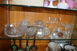 Cut Crystal Vases, Bowls, and Decorative Items etc