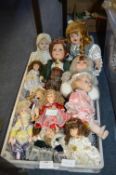 Twelve Small Porcelain Dolls