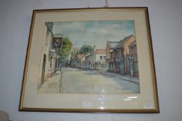 Framed Watercolour of Cottingham by Carolyn Fussey